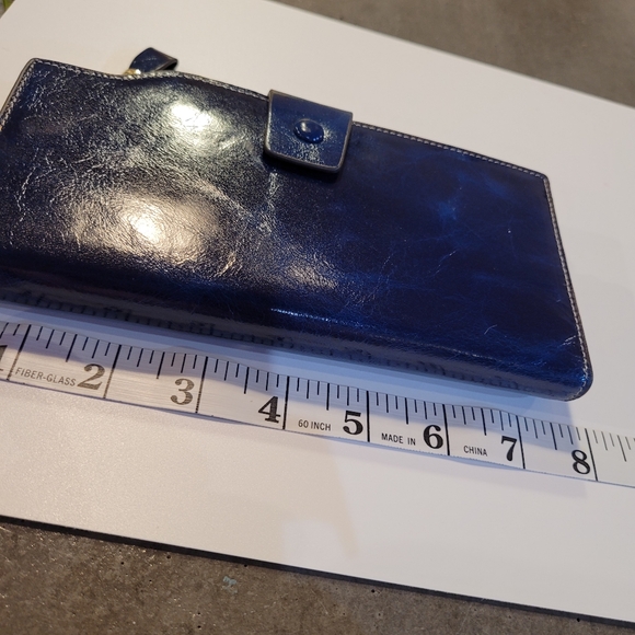 Yaluxe waxed a genuine leather wallet.  Blue. - Picture 13 of 13